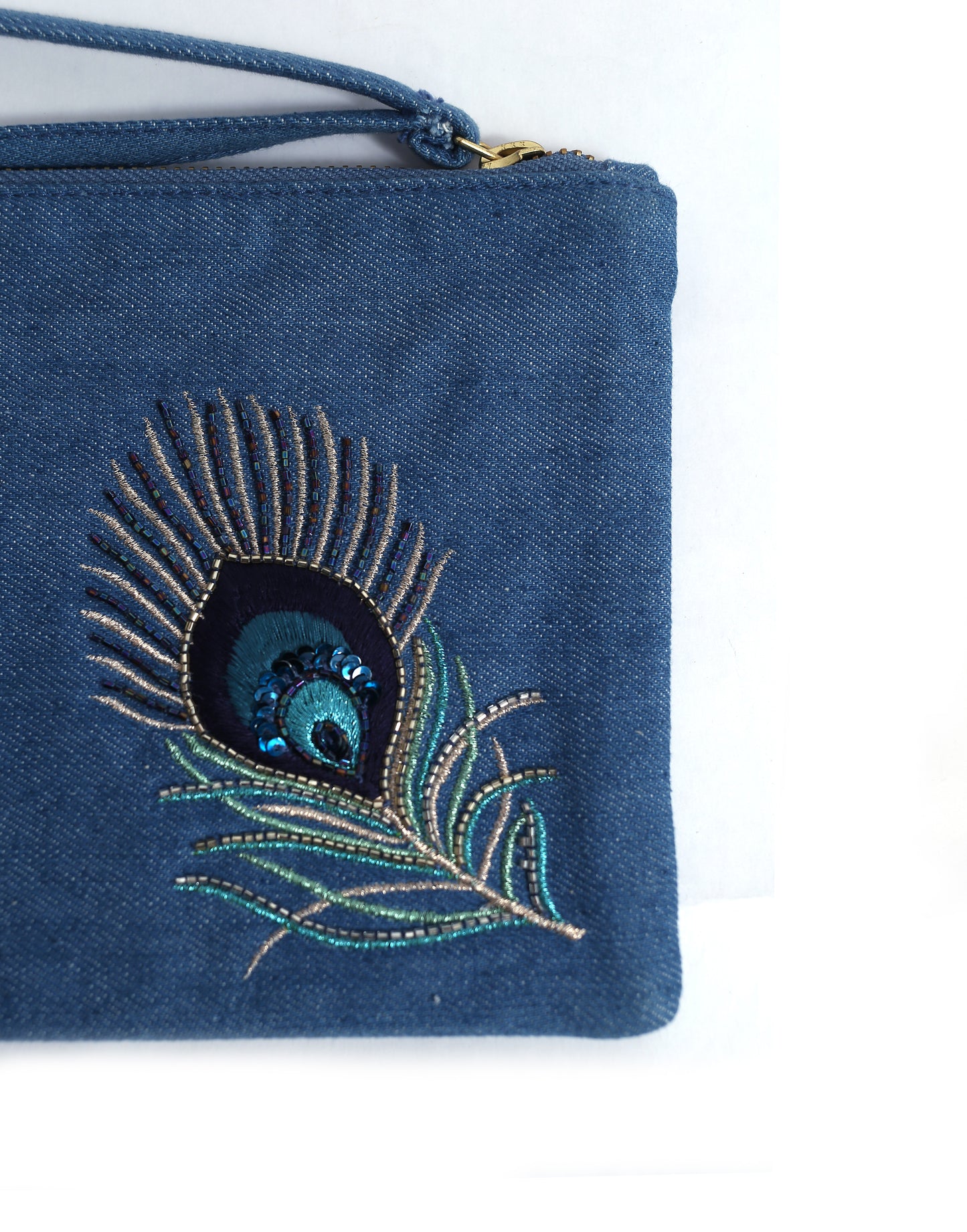 Peacock Feather Pouch
