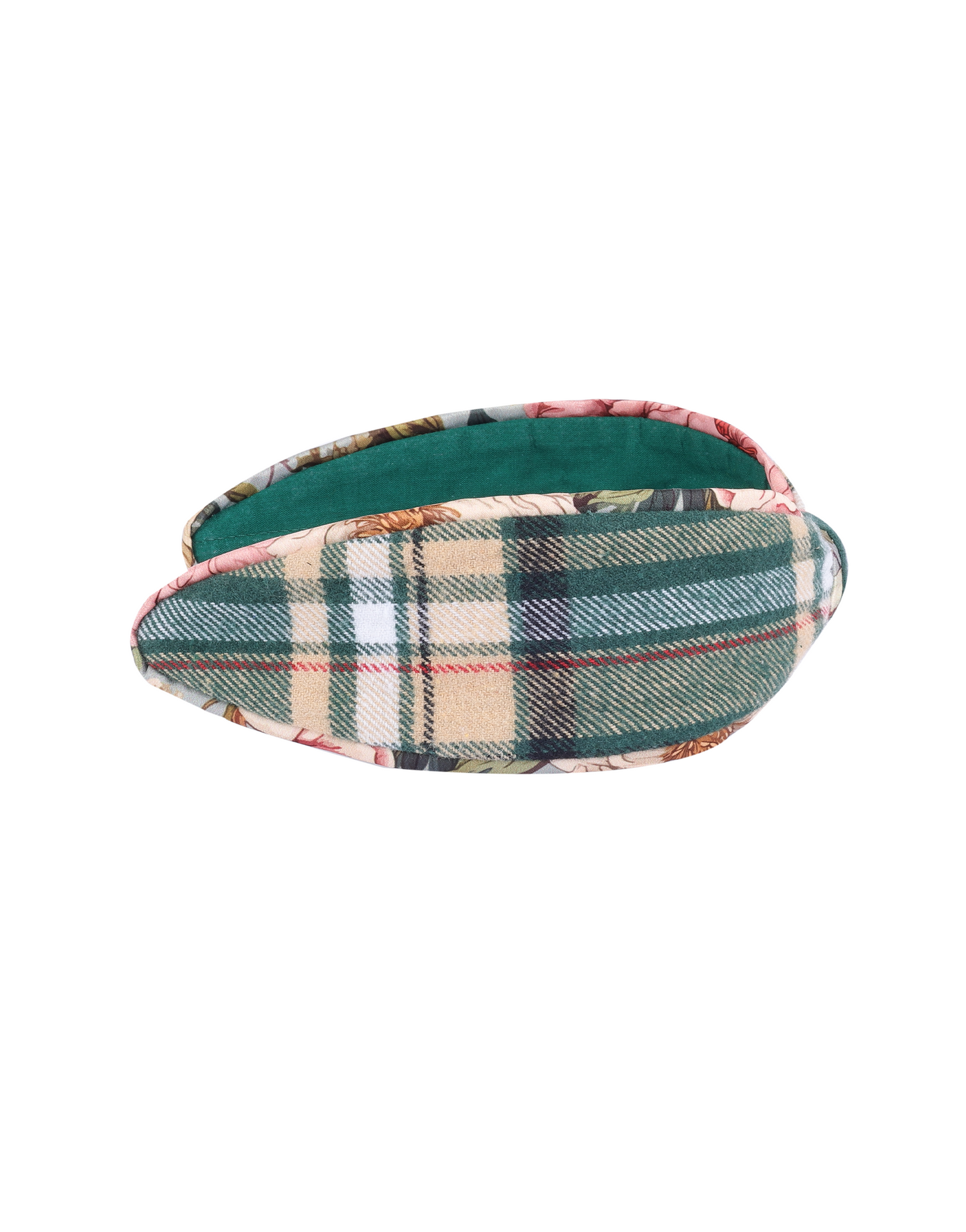 Plaid Floral Trim Headband