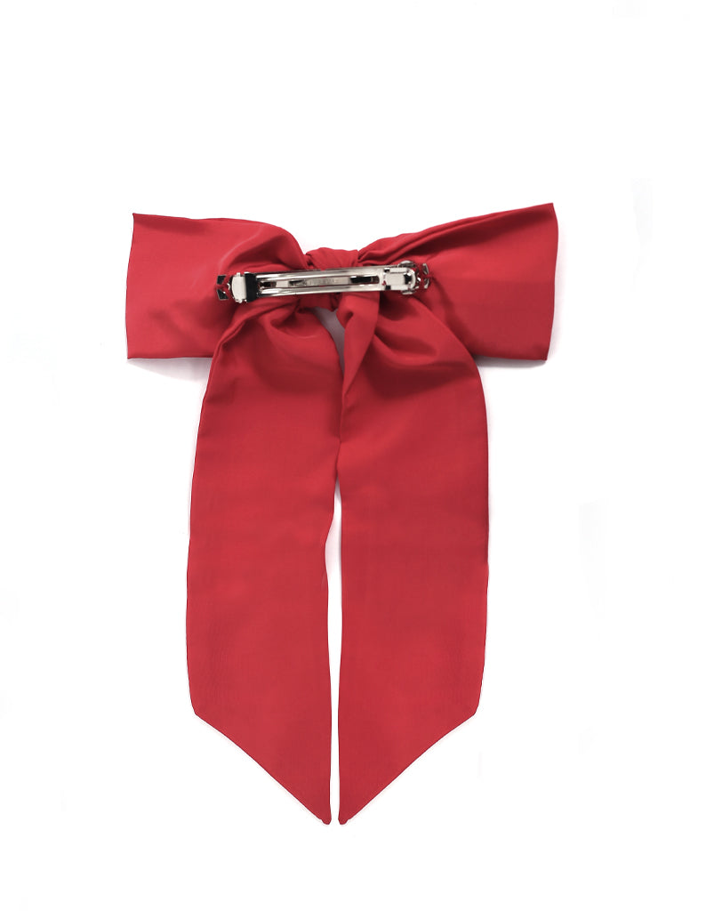 Red Bow Barrette
