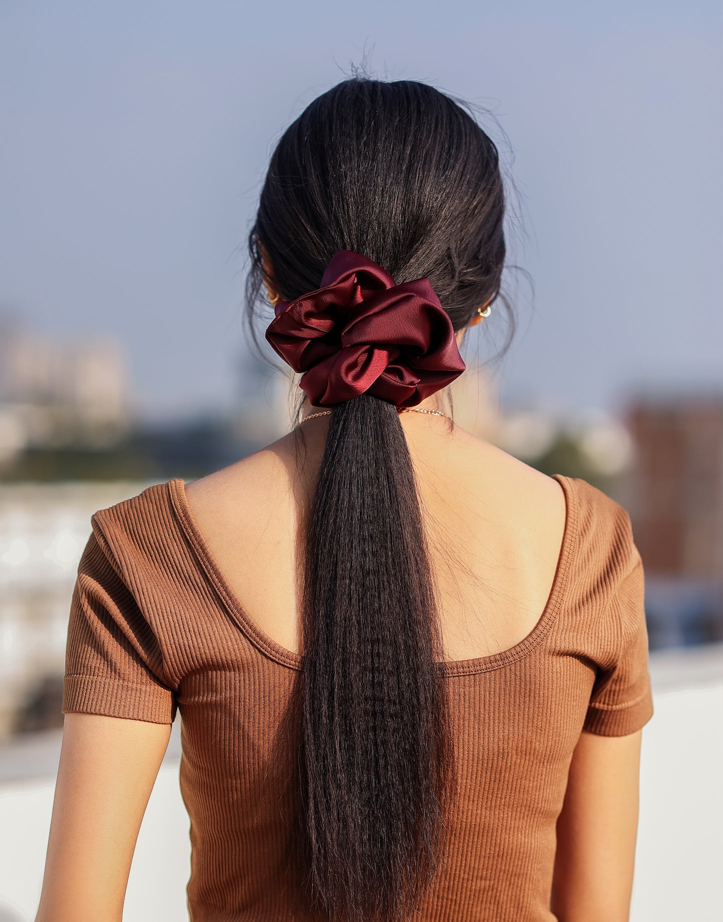 Maroon Jumbo Scrunchie