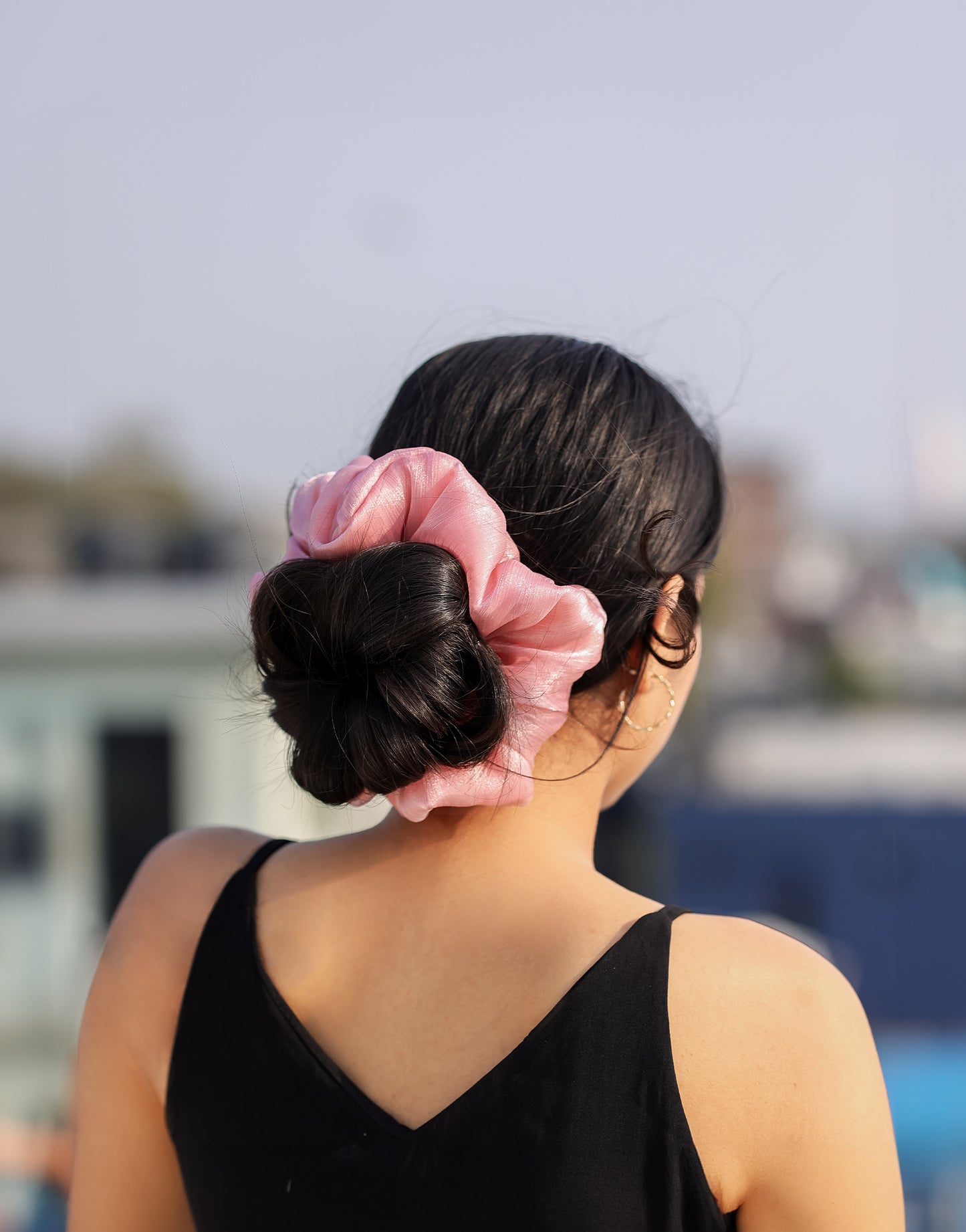 Pink Jumbo Scrunchie