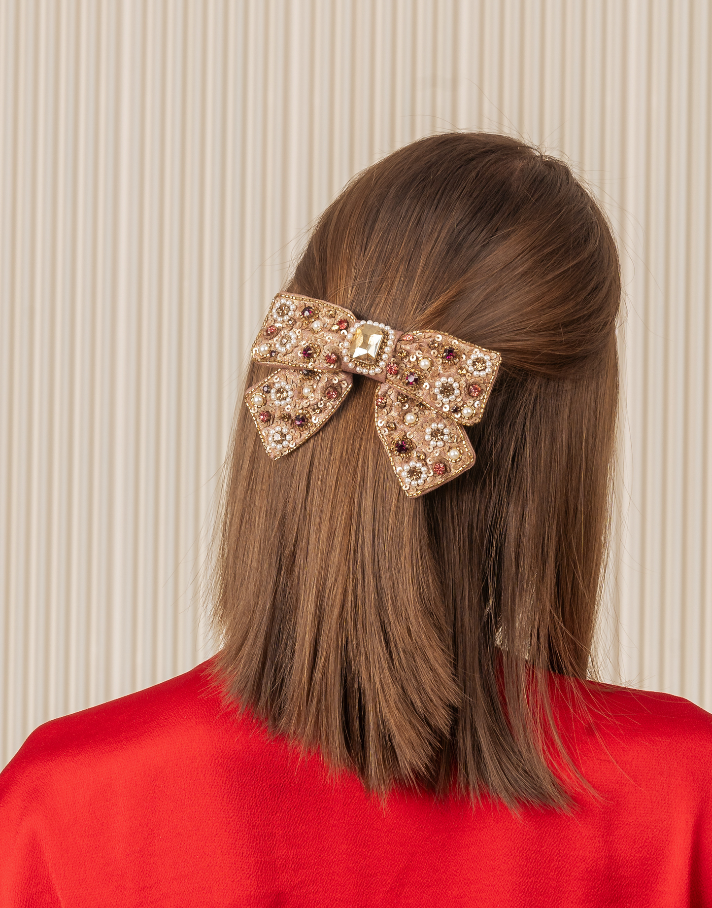 Jeweled Bow Barrette