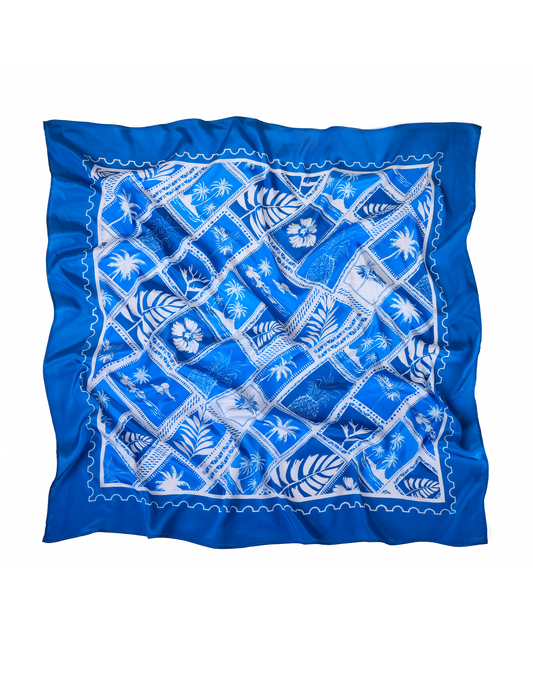 🎁 Azure Floral Scarf (100% off)